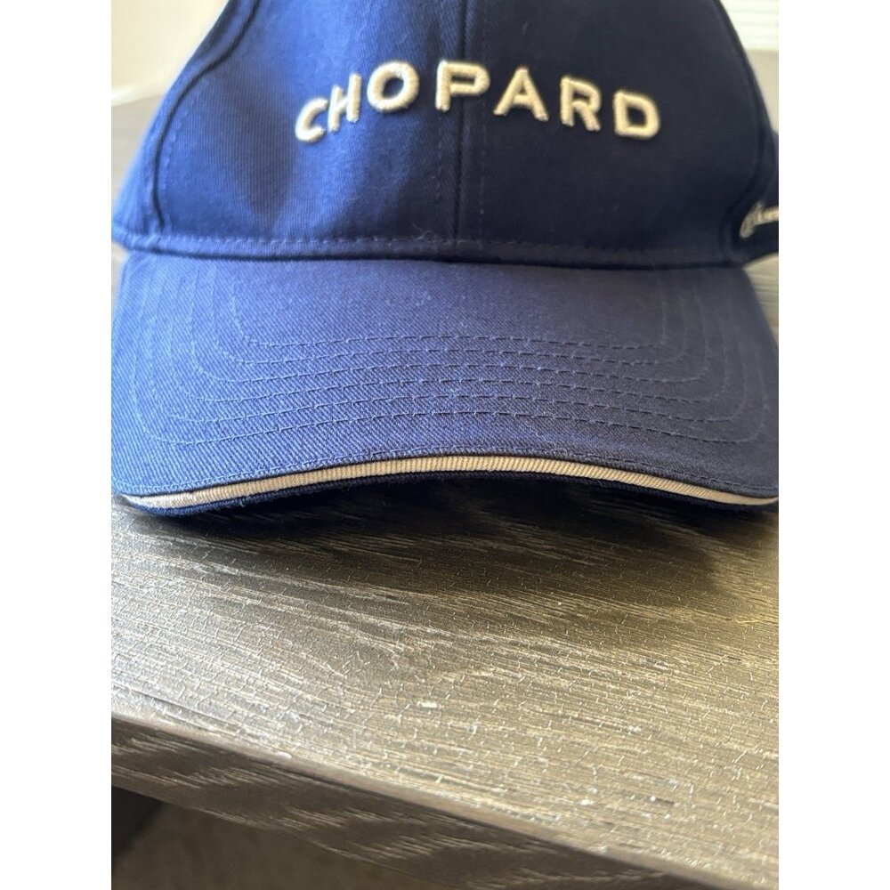 Chopard Baseball Watch Cap Hat Navy Blue Designer Adjustable Embroidered Logo - Picture 2 of 9